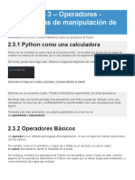 Curso Python - 2.3 Sección 3 - Operadores - Herramientas de Manipulación de Datos