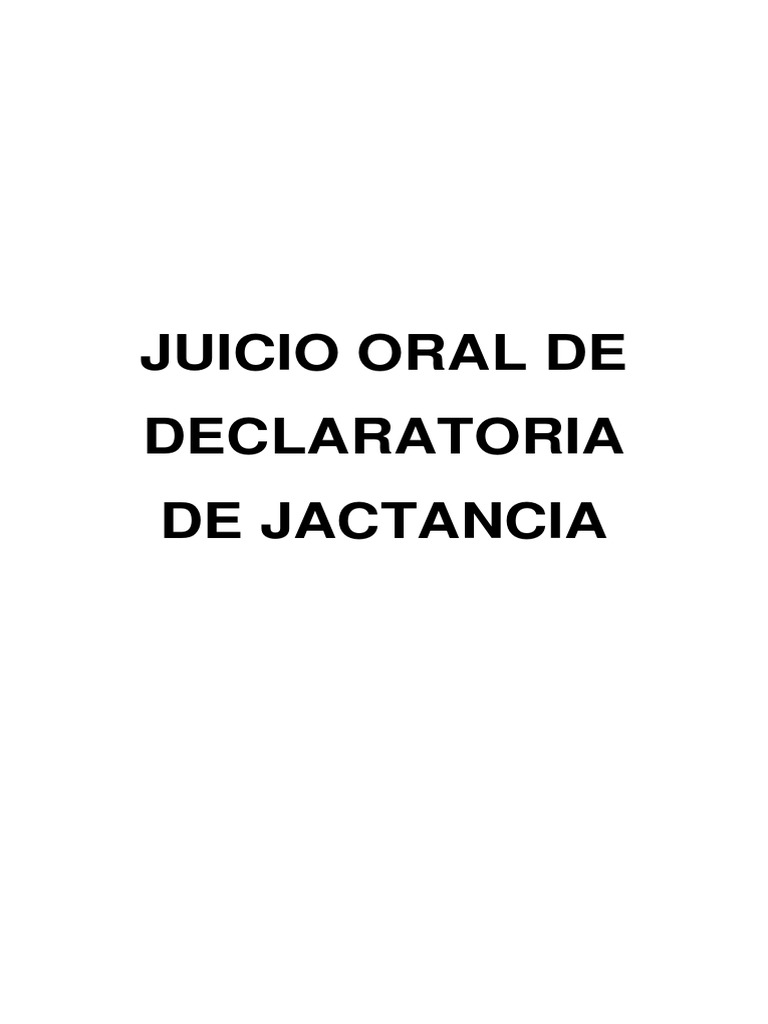 j-oral-de-declaratoria-de-jactancia-pdf-demanda-judicial-derecho