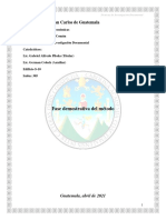 Fase Demostrativa Del Metodo Fundamentos Teoricos USAC