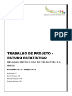 Relação entre idade e tempo de uso do smartphone