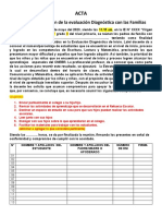 Acta - Jornada de Reflexión de La Evaluación Diagnóstica Con PPFF.
