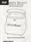 Complete Welbilt Bread Machine Manuals
