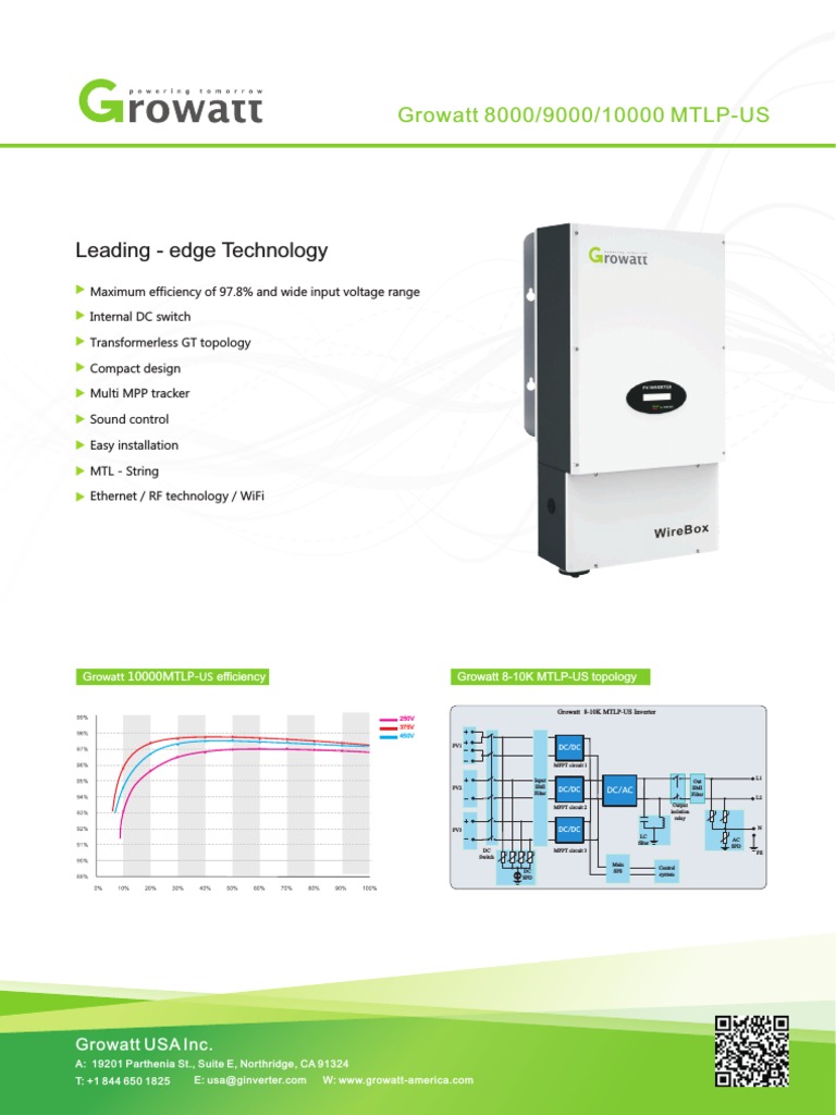 Growatt 8 10k Pdf Pdf Mains Electricity Computer Engineering