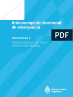 Anticoncepcion Hormonal Emergencia 2020