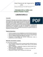 Guía 3 - Laboratorio - Introducción A Redes Con CISCO Packet Tracer - REDES DE COMPUTADORAS - 2023 PDF