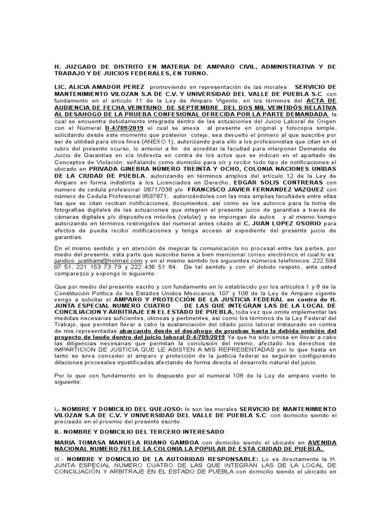 Amparo Maria Tomasa Ruano | PDF | Ley procesal | Caso de ley
