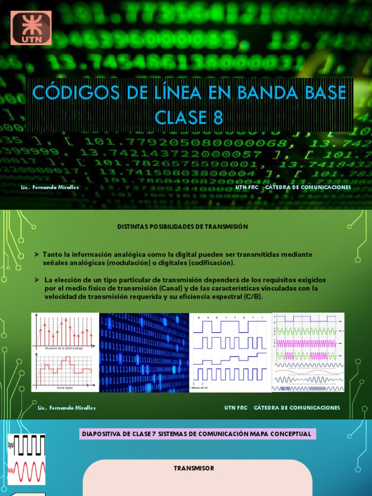 Códigos de Línea en Banda Base: Análisis y Tipos | PDF | Señal analoga ...