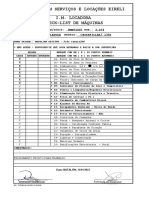 Check-list de máquinas IM Locadora