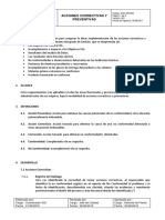 Acciones Correctivas y Preventivas