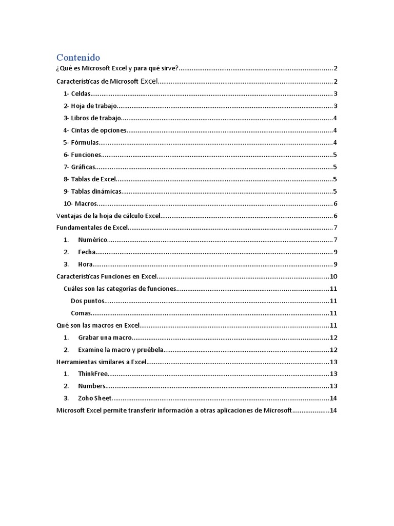 Qué Es Microsoft Excel y para Qué Sirve | PDF | Microsoft Excel | Hoja ...