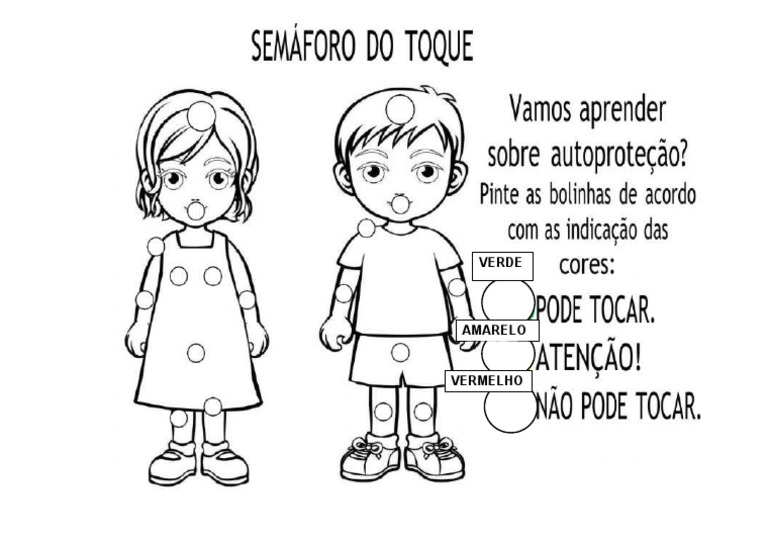 Semáforo do Toque para Colorir | PDF