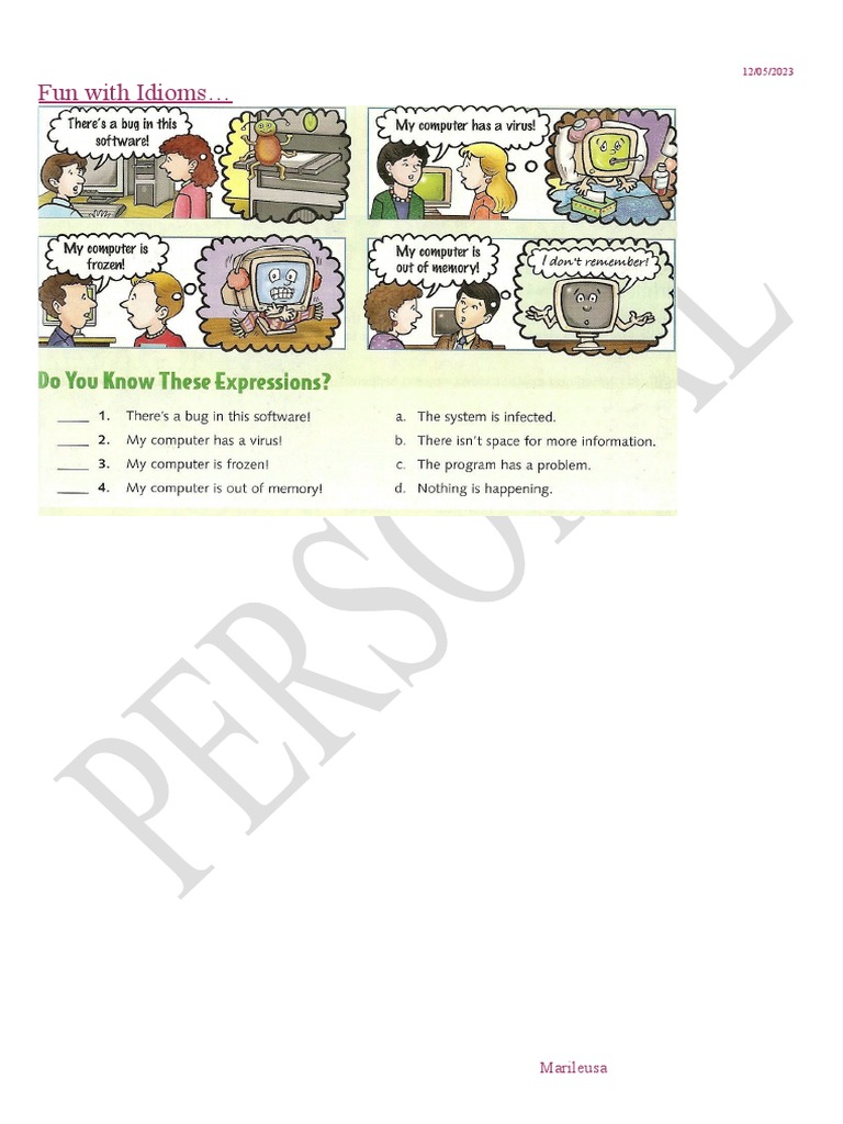 Fun With Idioms COMPUTERS | PDF