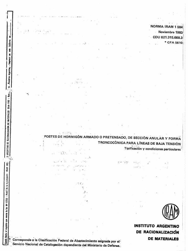 Norma IRAM-1584 198311 | PDF