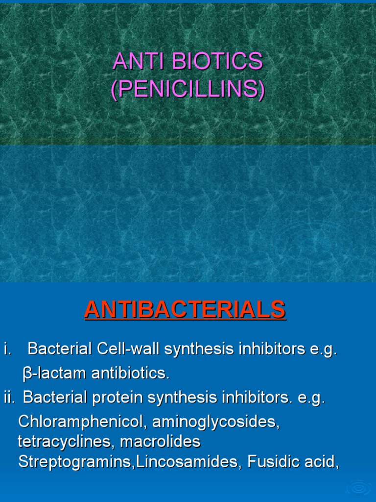 PENICILLINS | PDF | Penicillin | Beta Lactamase