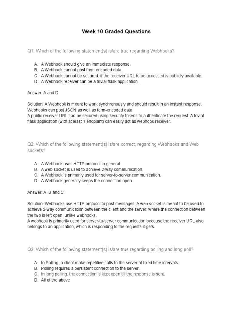 Week 10 Graded PDF | PDF