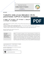 Conductivity Studies of Some Diphosphates With The Gener - 2013 - Arabian Journa