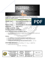 Internal Control and Review Module for Governance Course