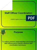 Staff Officer Coordination: USAMPS Captain's Career Course
