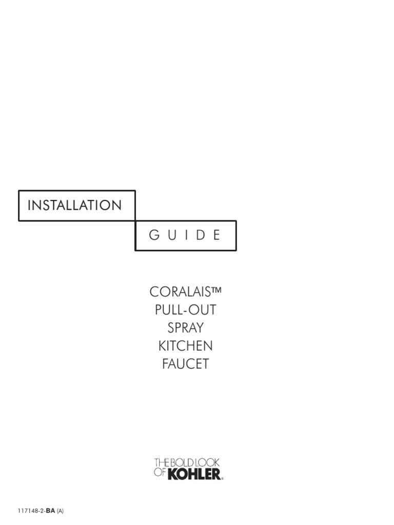 Coralais Kohler Faucet Install Guide PDF