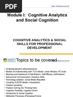 Module I - Cognitive Analytics and Social Cognition