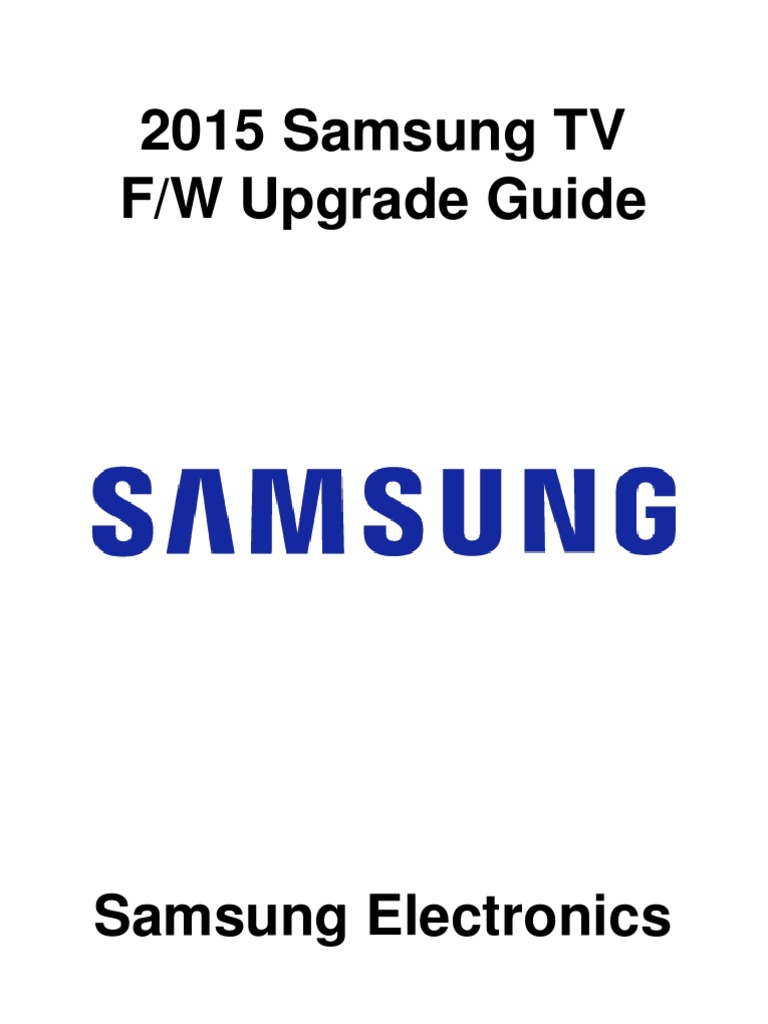 Samsung TV Firmware Update Guide | PDF | Usb Flash Drive | Computer File