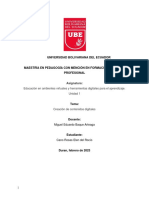 Educación en Ambientes Virtuales y Mherramientas Digitales para El Aprendizaje Grupo 3 Tarea 2 Cano Rosas Elen Del Rocío