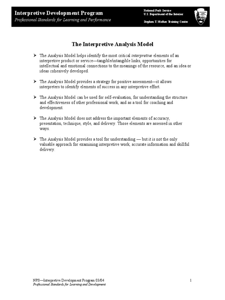 Analysis of an interpretive product using the interpretive analysis