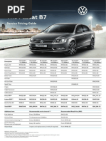 2 VW NBD Passat b7 Service Pricing Guide