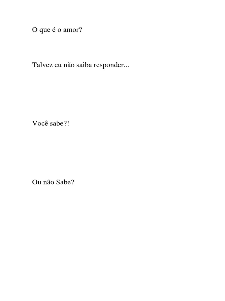 O Que é O Amor Pdf Pdf