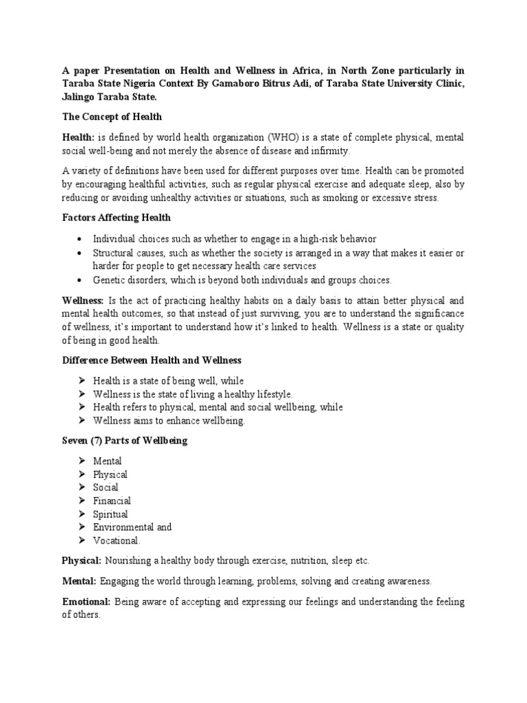 Gba the concept of health pdf