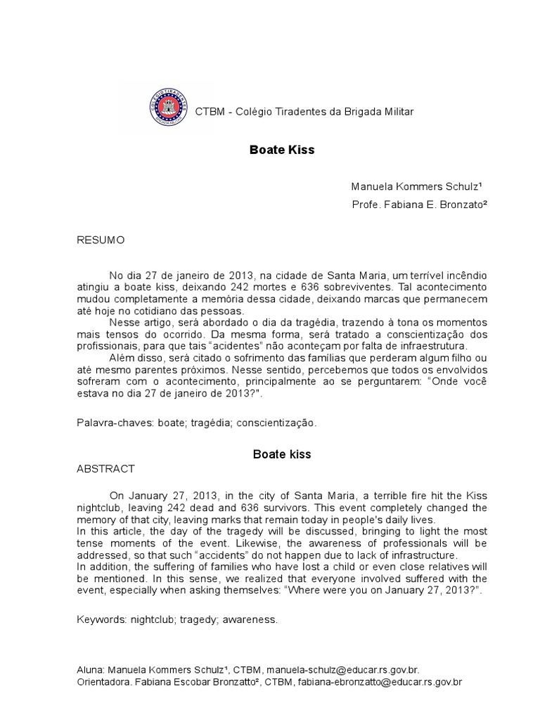 Tragédia da Boate Kiss em Santa Maria | PDF | Brasil | Perigos
