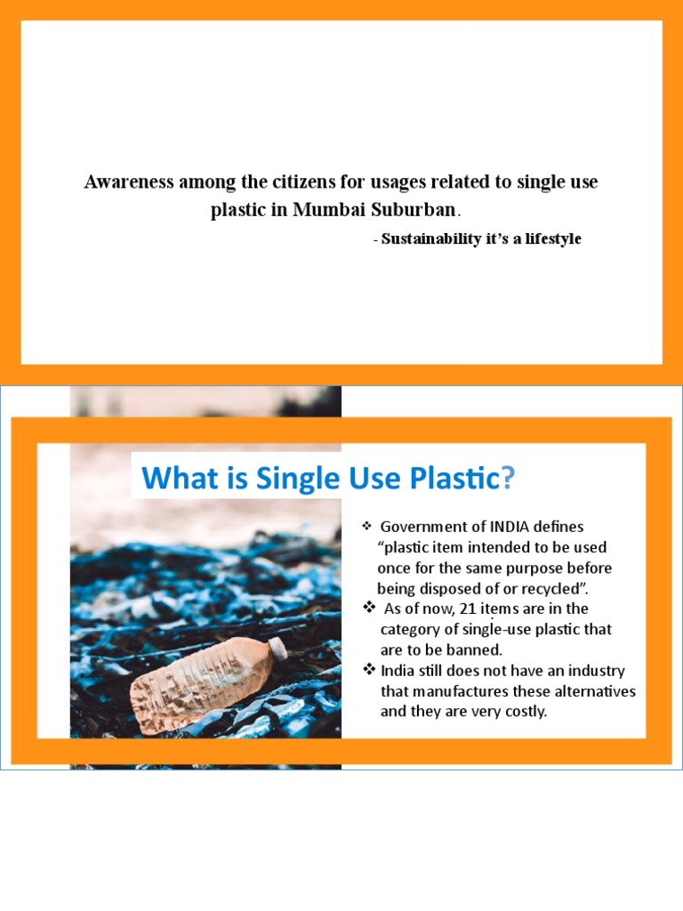 Mumbai's Awareness of Single-Use Plastics | PDF | Recycling | Plastic