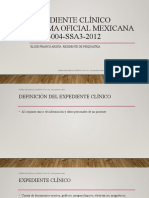 EXPEDIENTE CLÍNICO NORMA Oficial Mexicana NOM-004-SSA3-2012