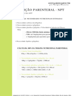 Cálculos da nutrição parenteral total e parcial