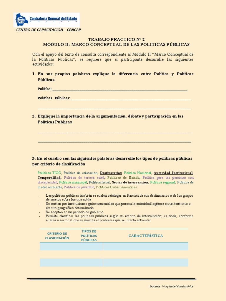 Marco Conceptual de Políticas Públicas | PDF