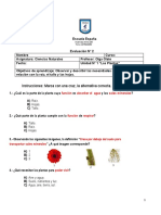 Prueba de Ciencia 3°