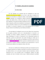 Ejemplo de Capítulo IV. Análisis y Discusión de Resultados