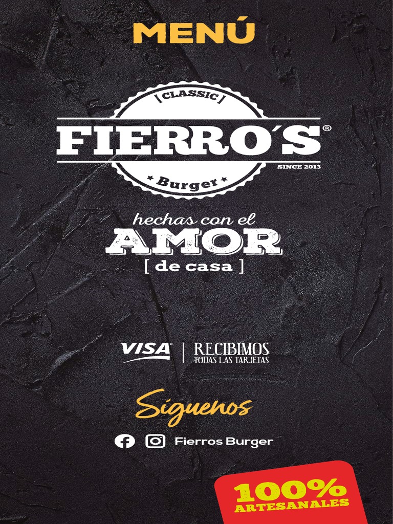 Menú de Hamburguesas Fierro's | PDF | Parilla | Tocino