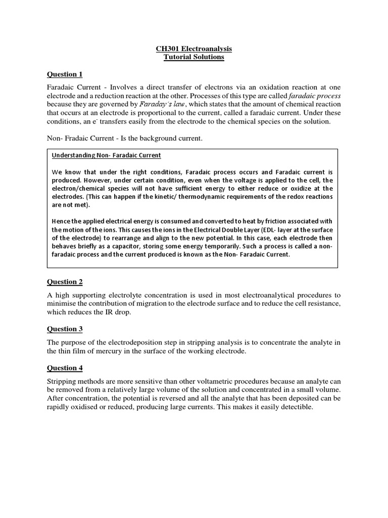 Electroanalysis tutorial solutions pdf pdf electrochemistry redox