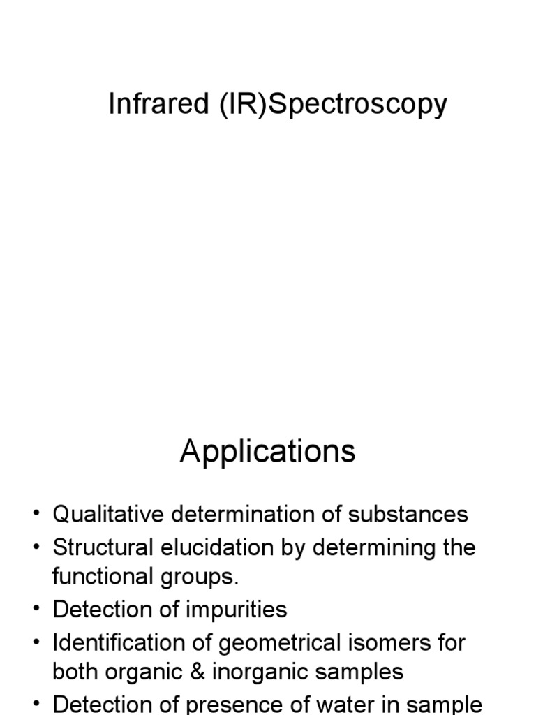 DGInfrared (IR) Spectros PDF Infrared Spectroscopy