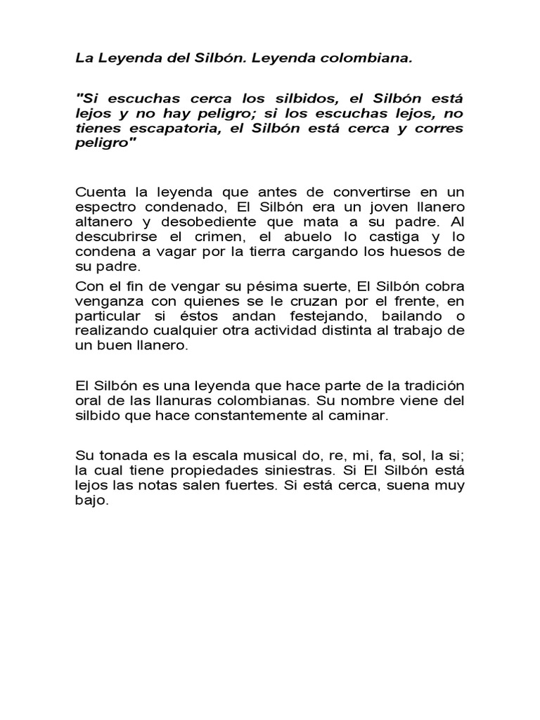 La Leyenda del Silbón PDF