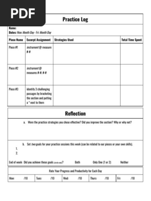 practice log
