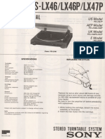 Manual Tornamesa Sony PS-LX47P PDF
