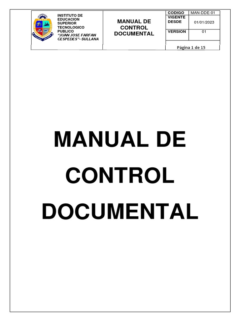 Manual de control documental pdf archivo de computadora educaci n