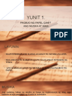 Javate Joshua S Yunit 2 Pagbuo NG Papel Gamit Ang Wika at Musika - Hindi Late