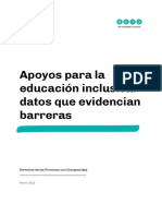 Apoyos para La Educacion Inclusiva - Datos Que Evidencian Barreras PDF