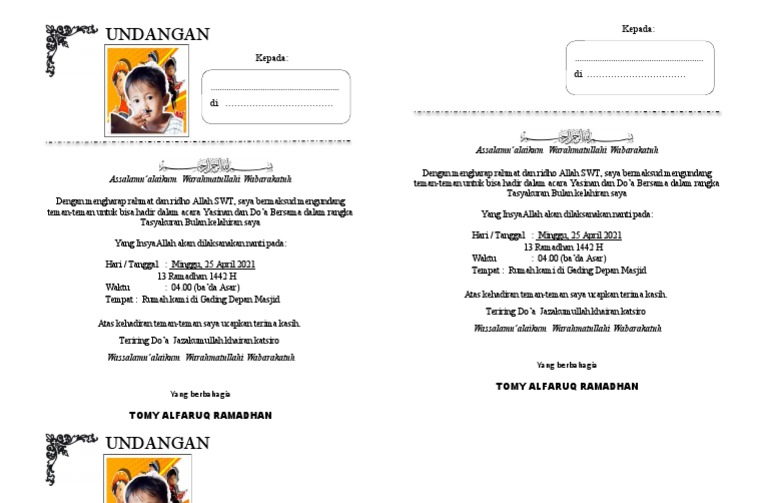 Undangan Ulang Tahun | PDF
