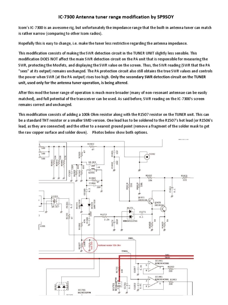 IC-7300 Antenna Tuner Mod Guide | PDF | Science & Mathematics | Computers