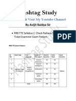Railway TTE Syllabus New PDF