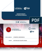 Estadística Inferencial, Administración de Empresas, Departamento de Ciencias Básicas